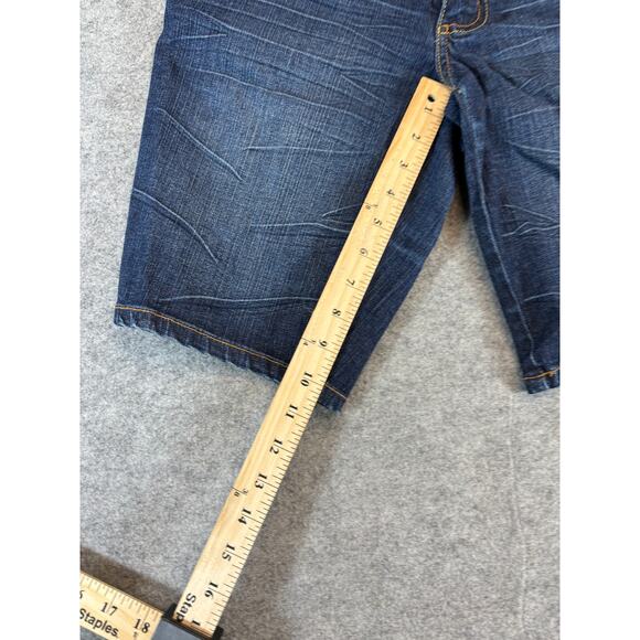 Vintage Y2K Baby Phat Jeans Shorts Womens Small Blue Denim Low Rise Hip Hop - Picture 4 of 10